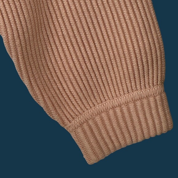 Lunya Cozy Cotton Silk Reversible Oversized Sweater Tan Women's Large NWOT - Picture 8 of 10